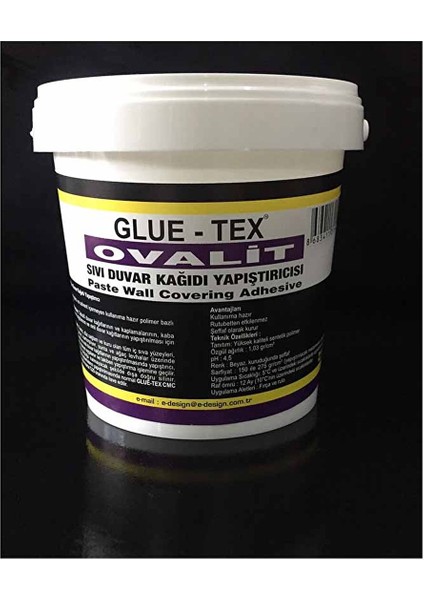 Glue-Tex Duvar Kağıdı Ovalit Yapıştırıcı