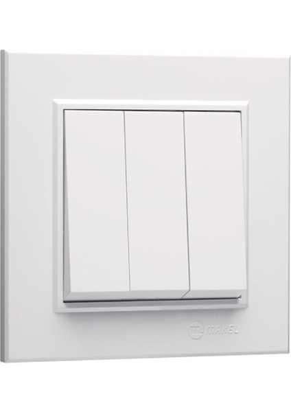 Karea Üçlü Anahtar 3 Tuşlu 1+3 Beyaz