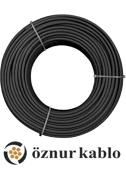 3 Metre Öznur 6 mm Solar Kablo H1Z2Z2-K Siyah Fotovoltai̇k