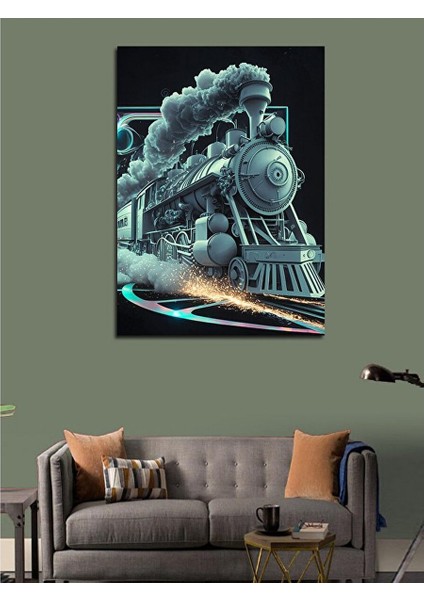 Kanvas Tablo Buharlı Tren 100X140 cm fiyatları