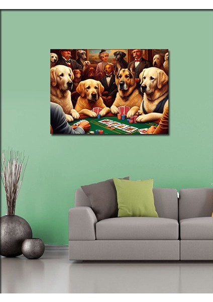 Kanvas Tablo Kumarbaz Köpekler fiyatları