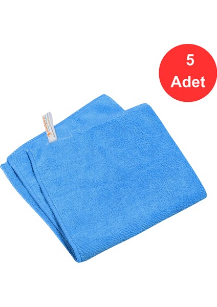 Mikrofiber Genel Temizlik Bezi Mavi 40X40 Cm. - 5 Adet