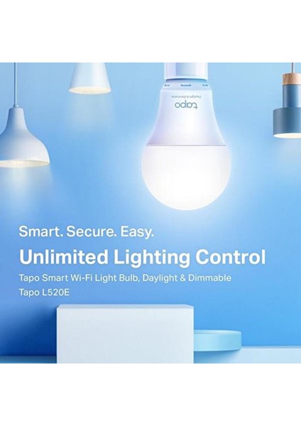 Tapo L520E Akıllı LED Wi-Fi Gün Işığı Ampul