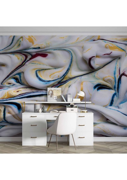 3 Boyutlu Renkli Köpük Desenli Duvar Kağıdı - DKM724017 525X200 cm fırsatları