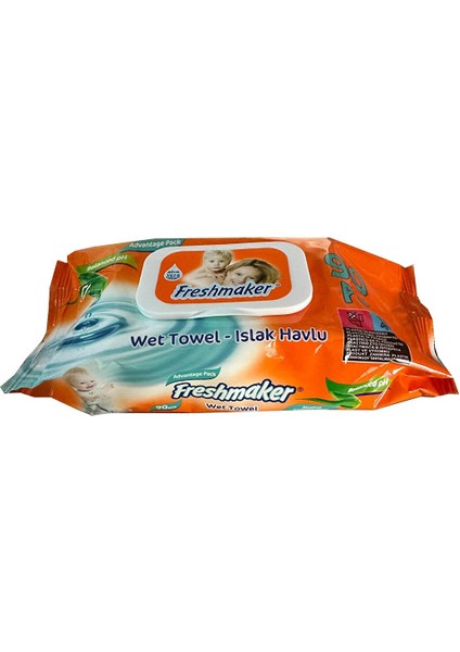 Freshmaker Islak Havlu Mendil - Alkolsüz - Ph Dengelenmiş - Çiçeksi Kokular - 90 Adetlik 10 Paket