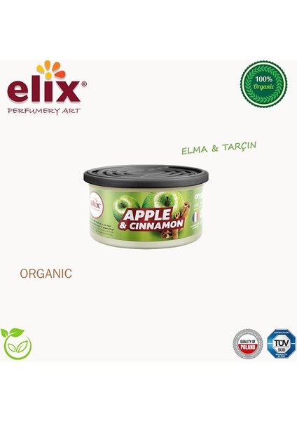 Organik Metal Kutuda Doğal Liflere Emdirilmiş Özel Aromalı Koku - Elma-Tarçın fiyatları