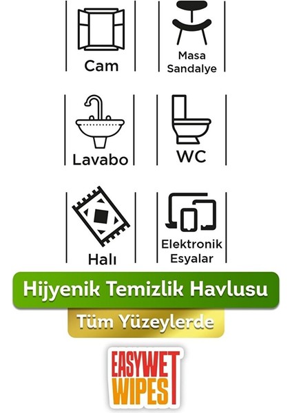 Easy Wet Wipes Yüzey Temizlik Havlusu 6X100 600 Yaprak fiyatları