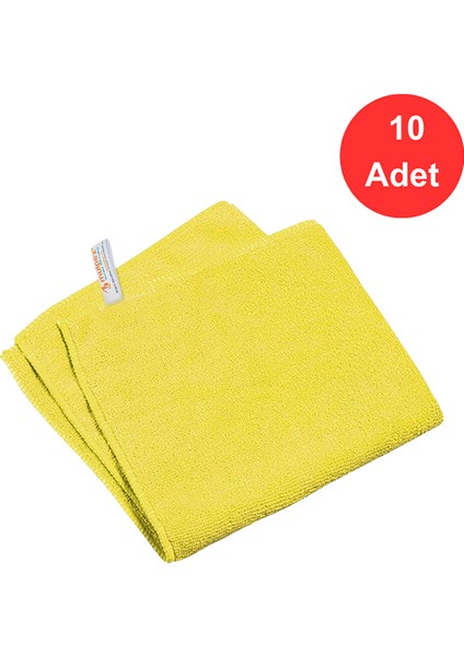 Mikrofiber Genel Temizlik Bezi Sarı 40X40 Cm. - 10 Adet