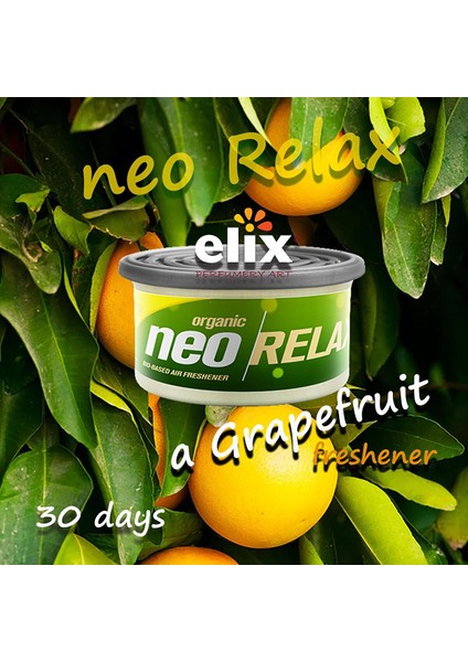 Neo Relax Metal Kutuda Ahşap Granüllere Emdirilmiş Özel Aromalı Koku - Greyfurt modelleri