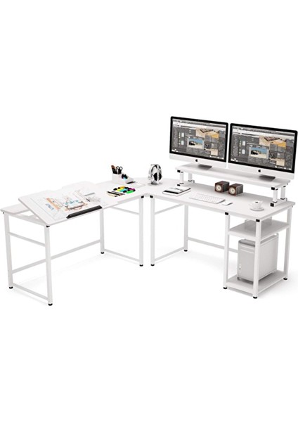 Tasarım Monitör Raflı Çalışma Masası fırsatları