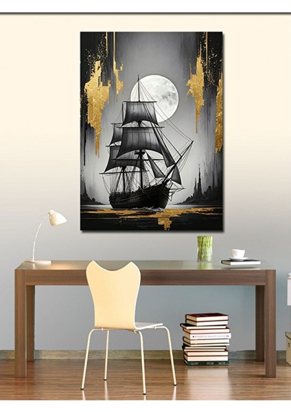 Kanvas Tablo Karanlıkta Gemi 50X70 cm fiyatları