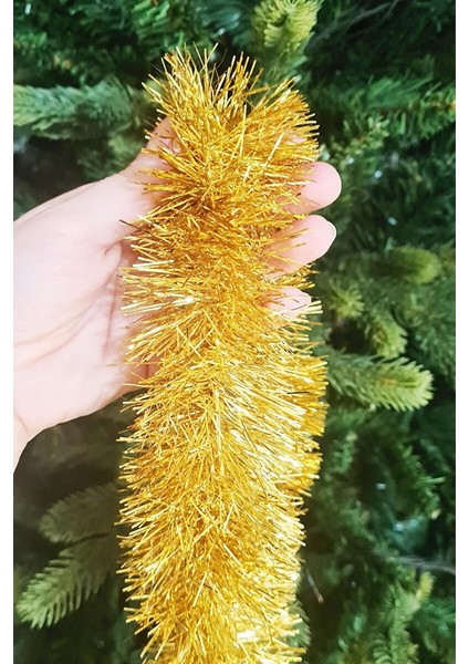 Sim Garland Kalın Gold 2 Metre Boyun Süsü Yılbaşı Parti Aksesuarı