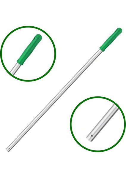 Premium Kalite Alüminyum Eloksallı Sap, Delikli 140 Cm. Yeşil