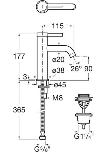 Ona Lavabo Bataryası, Krom - A5A3A9EC00