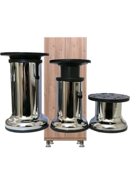 Ayarlı Metal Dolap Vestiyer Komidin Baza Ayağı - 12 cm 4 Adet