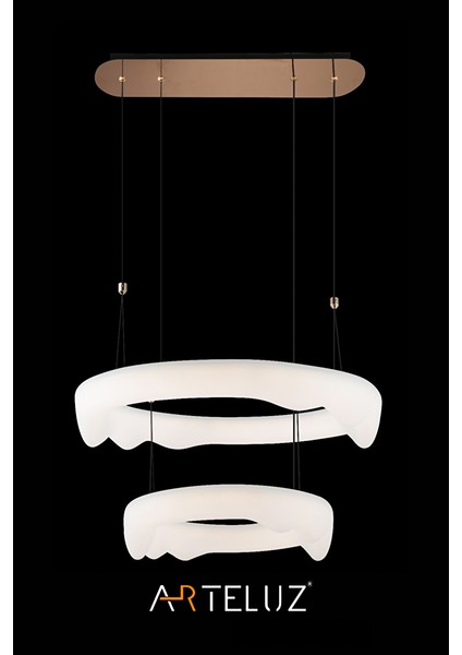 Luxury Pinterest Model Modern Sarkit Çi̇ft Katli Avi̇ze (50+35 Cm) indirimleri