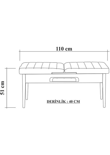 Sembol Bench Atlanti̇k Krem