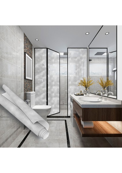 Şeffaf Su Damla Desenli Kendinden Yapışkanlı Folyo, Duşakabin, Ofis, Banyo Camı Kaplama Kağıdı 0919 45X1500 cm modelleri