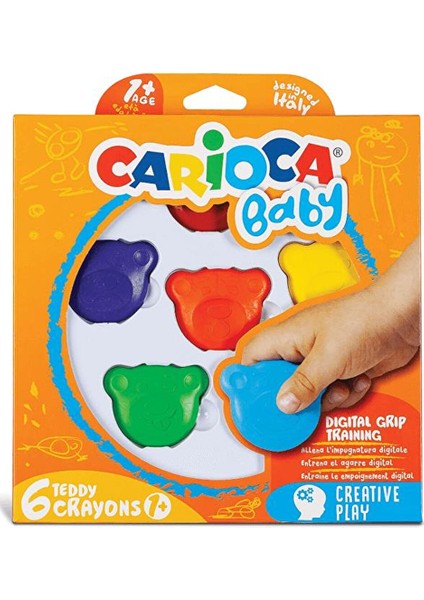 Baby Teddy 6lı Şekilli Mum Boya