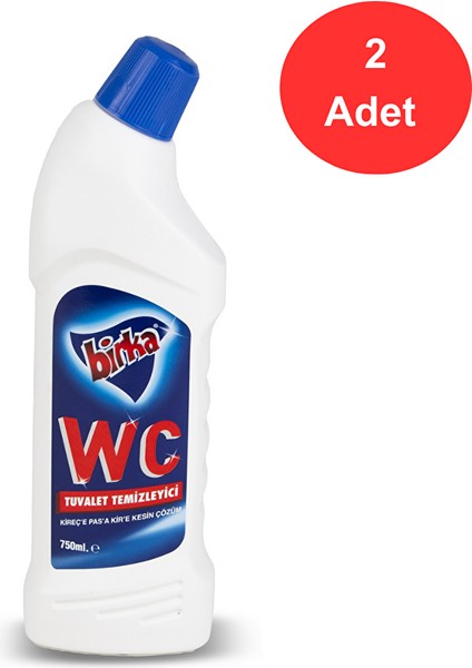 Wc Tuvalet Temizleyici 750 Ml. x 2 Adet