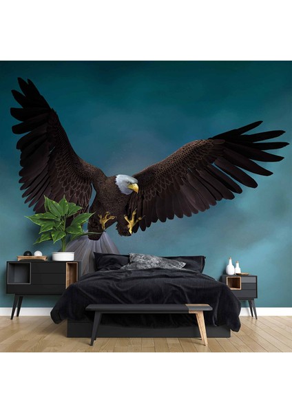 Kanatları Açık Kartal Temalı Duvar Kağıdı Baskı - DKM512022 900X200 cm fiyatları