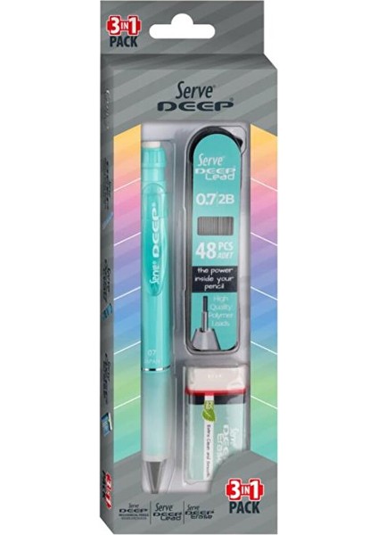 Serve Deep 3lü Okul Seti Su Yeşili