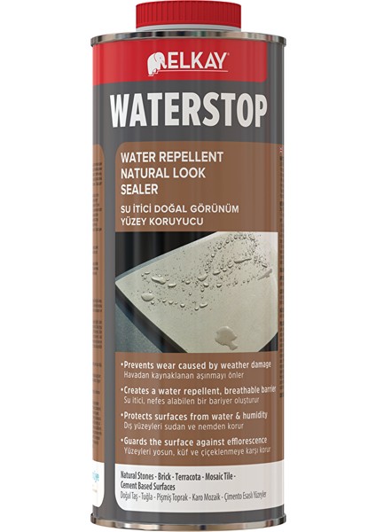 A15 Waterstop Doğal Taşlar Için Solvent Bazlı Su Itici Doğal Görünüm Yüzey Koruyucu 1 L