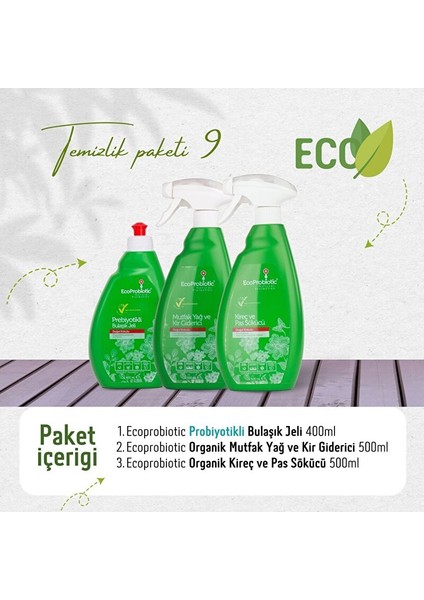 Avantajlı 3'lü Set Ekolojik Temizlik Ürünleri , Ekonomik Paket Mutfak ve Banyo Temizliği