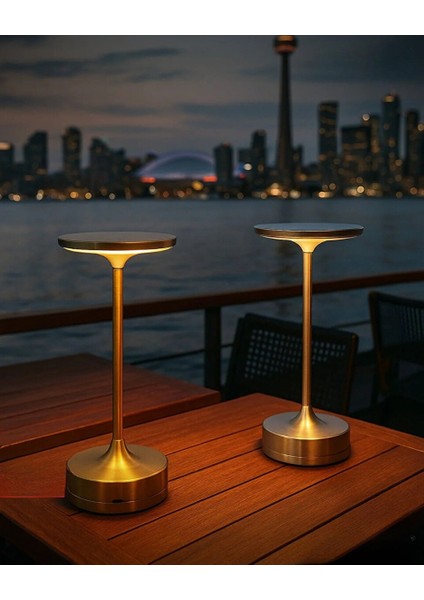 Şarjlı Ledli Dokunmatik 3 Renk Fonksiyonlu Dekoratif Masa Lambası Silver Kasa HS8130 modelleri