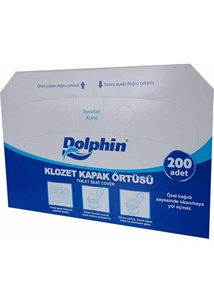 Klozet Kapak Örtüsü Kağıdı - Beyaz - 200'LI Paket
