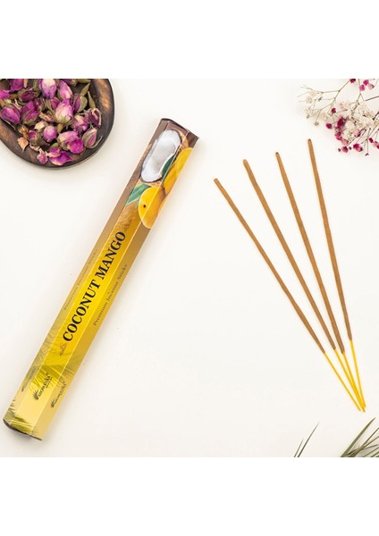 Hindistan Cevizi & Mango Aromalı Doğal Premium Çubuk Tütsü