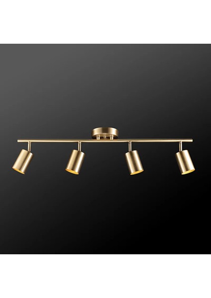 Metal Modern 4 Lü Eskitme Kaplama LED Spot Hareketli Avize Beyaz Ampullü fiyatları