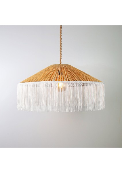 Japon Modern Avize E27 12W 70CM Rafya Doğal/beyaz -SLRP-8001