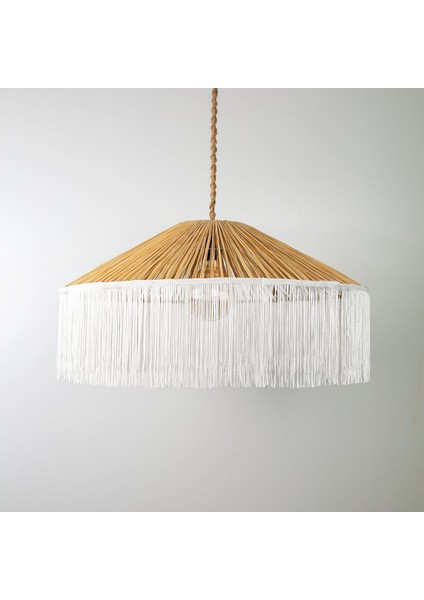 Japon Modern Avize E27 12W 70CM Rafya Doğal/beyaz -SLRP-8001 fırsatları