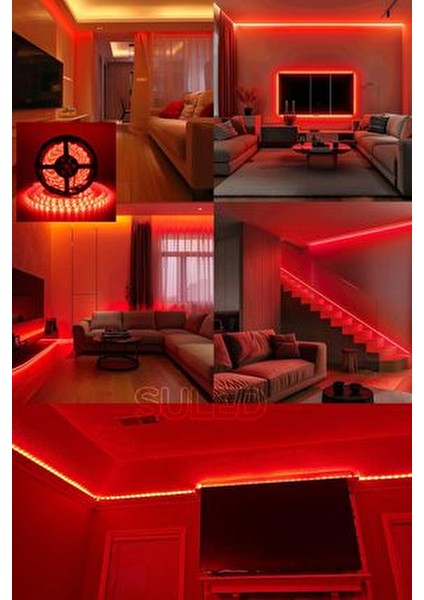 Helios 7-9W Iç Mekan Üç Çip Şerit LED / 4040 - Kırmızı Işık - 10 Metre fırsatları