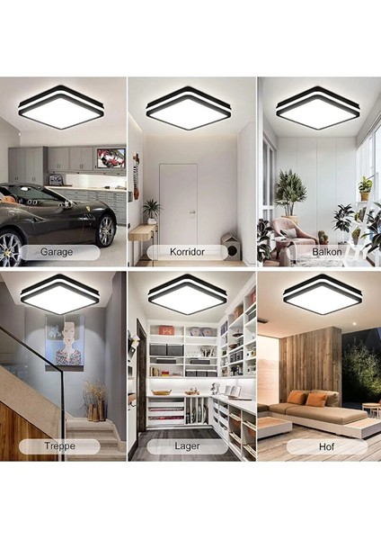 24W Beyaz Işik Dekorati̇f Kare Çerçeveli̇ Ledli̇ Tavan Armatürü fiyatları