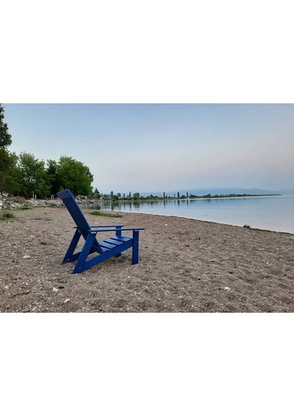 Ekopark Modern Ahşap Oval Adirondack Balkon, Bahçe Koltuğu Turuncu fırsatları