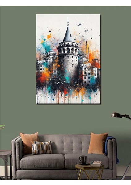 Kanvas Tablo Istanbul Galata Kulesi modelleri