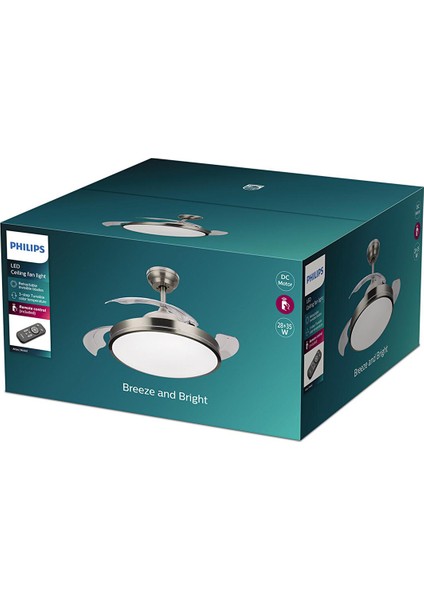 Atlas Dc Fan Ceiling 28W+35W Tw Nickel fırsatları