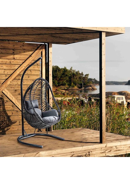 Cosmo Swing Salıncak, Gri Rattan Gri Kumaş fiyatları