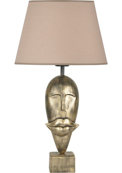 Modern Dizayn Afrika Abajur Gold Bej