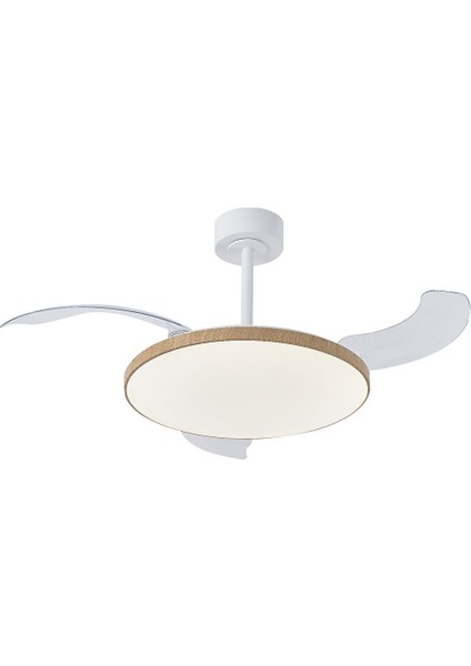 (ORB-VL10) Uzaktan Kumandalı App Kontrollü Ledli Tavan Vantilatörü 35W Dc Motor 45W LED Sarı 3000K-6500K Beyaz