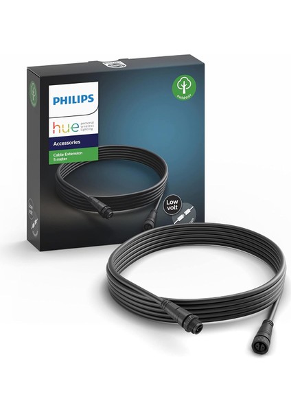 Hue Düşük Voltlu Uzatma Kablosu, Tüm Hue Calla ve Lily Dış Mekan Lambaları Için, 5 M modelleri