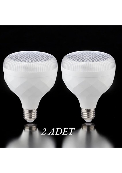 50W Kristal Dekoratif Smd LED Torch Ampul / Beyaz Işık - 2 Adet