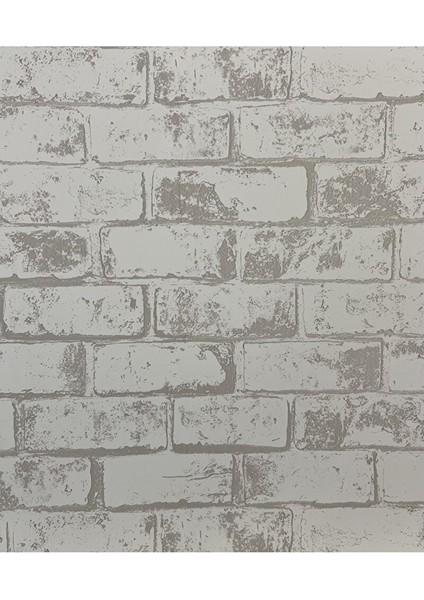 Sf 611 Beyaz Renkli Doğal Taş Tuğla Görünümlü Yapışkanlı Folyo 53X300 cm