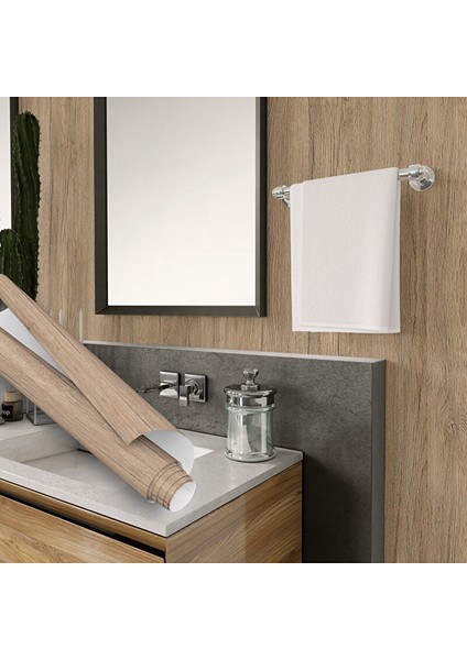 Ahşap Görünümlü Yapışkanlı Folyo, Laminent Parke Görünümlü Mobilya Kaplama Folyosu 0133 45X500 cm modelleri