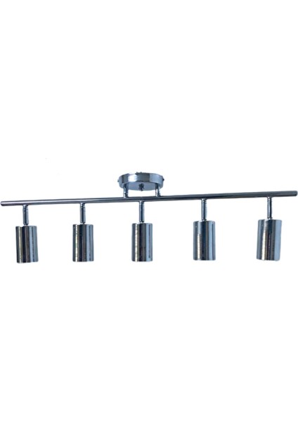 Metal Modern 5 Li Krom Kaplama LED Spot Avize Günışığı Ampullü modelleri