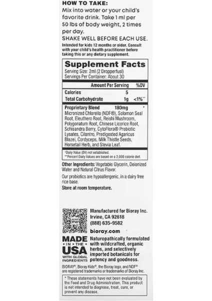 Kids Ndf Focus Naturopathic Probiotic Drops, Citrus, 2 Fl Oz 60 ml fiyatları