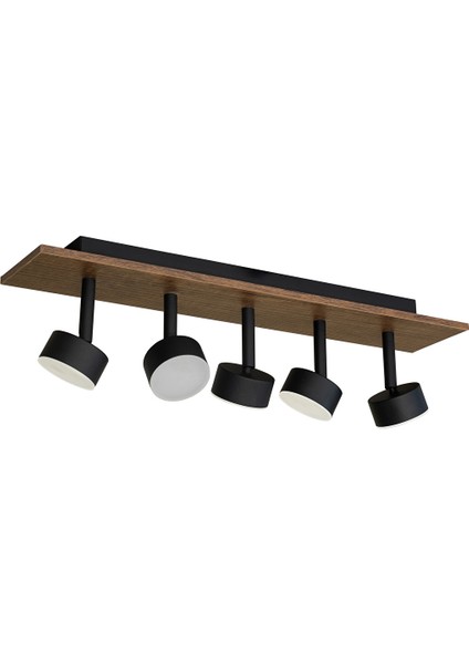 Plafonyer Spotlu Ahşap LED Avize 50 x 10 cm