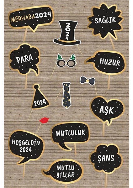 2024 Yılbaşı Yeni Yıl Partisi Konuşma Balonları